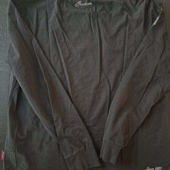 Indian Motorcycle Men's Black Long Sleeve Script Tee - Picture 4 of 5